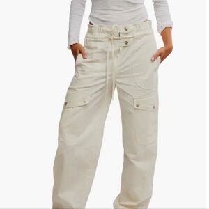 Free People Park Avenue Cotton Cargo Pants Size S